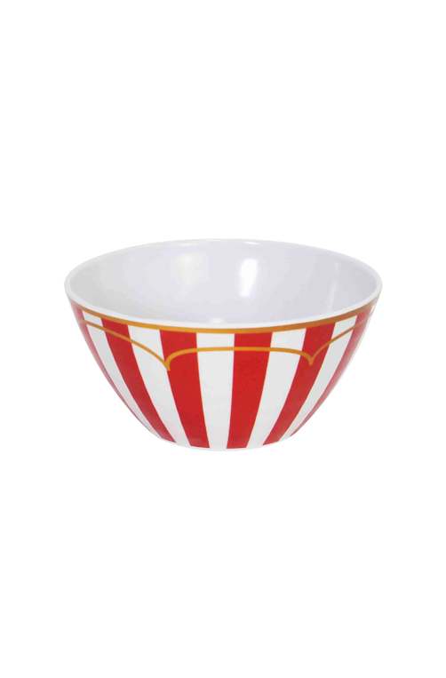 Bowl Natalino Listrado Vermelho e Branco em Melamina