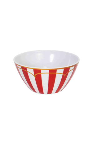 Bowl Natalino Listrado Vermelho e Branco em Melamina