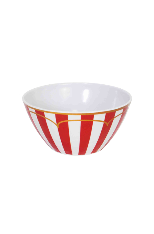 Bowl Natalino Listrado Vermelho e Branco em Melamina