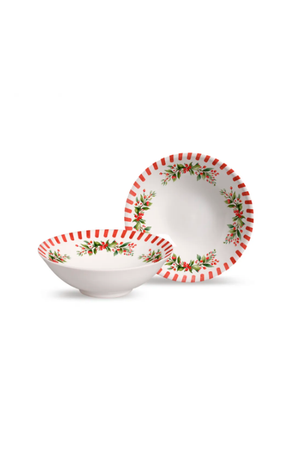 Bowl Noite Feliz Natalino Vermelho em Cerâmica