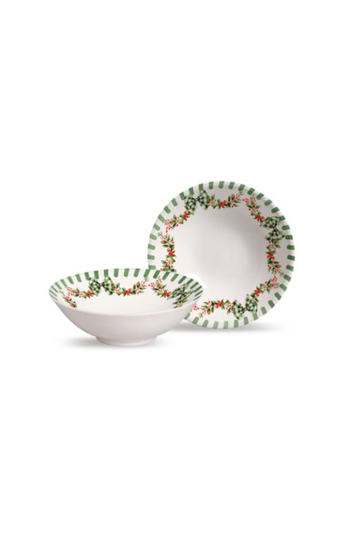 Bowl Noite Feliz Natalino Verde em Cerâmica