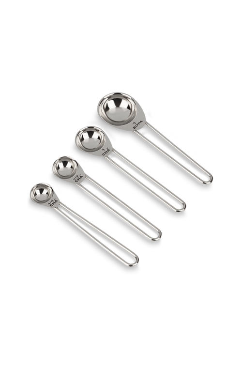 Conjunto de Colheres Medidoras 4 peças em Aço Inox