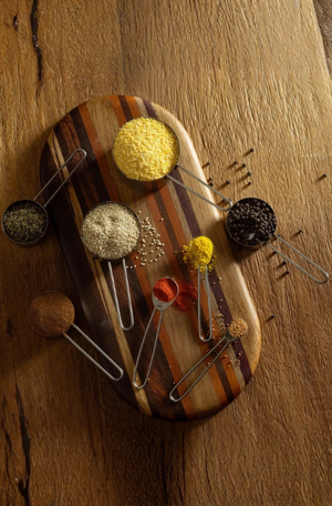 Conjunto de Colheres Medidoras 4 peças em Aço Inox