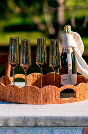 Taça de Vidro para Champanhe Bruma Verde 180ml