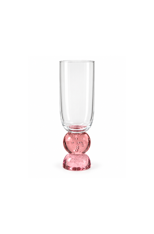 Taça de Champanhe Duquesa Rosa em Vidro 260ml