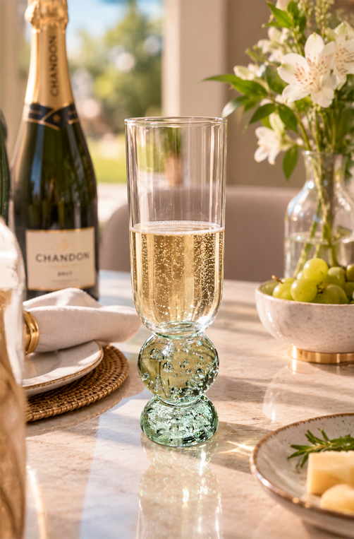 Taça de Champanhe Duquesa Verde em Vidro 260ml