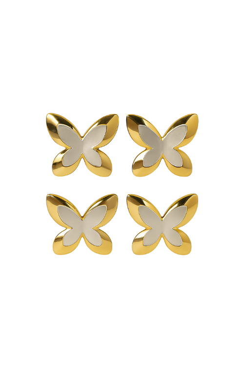 Conjunto de Porta Guardanapo Butterfly de Zinco 4 peças