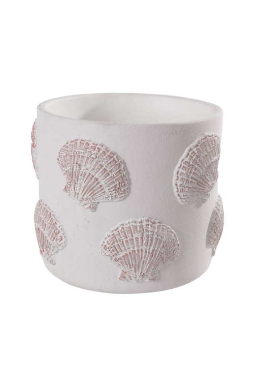 Cachepot Conchas do Mar em Cerâmica