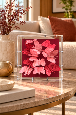 Caixa Decorativa Borboleta Rosa em Acrílico