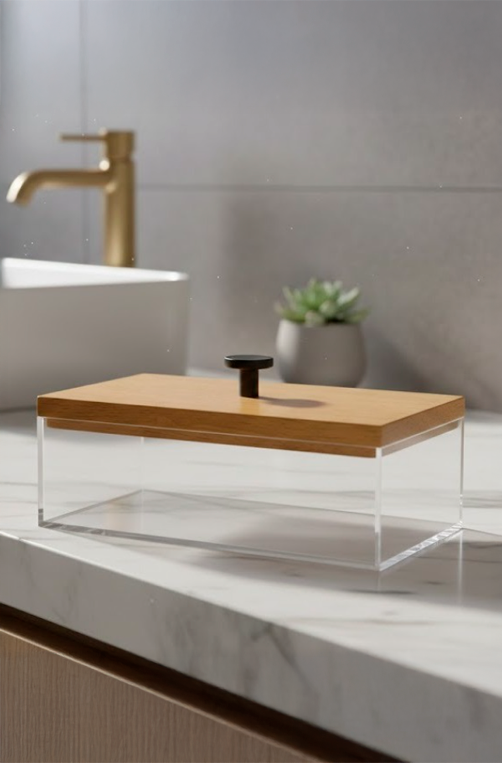 Caixa Decorativa em Acrílico Modern 18cm