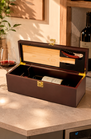 Caixa para Vinho com Acessórios