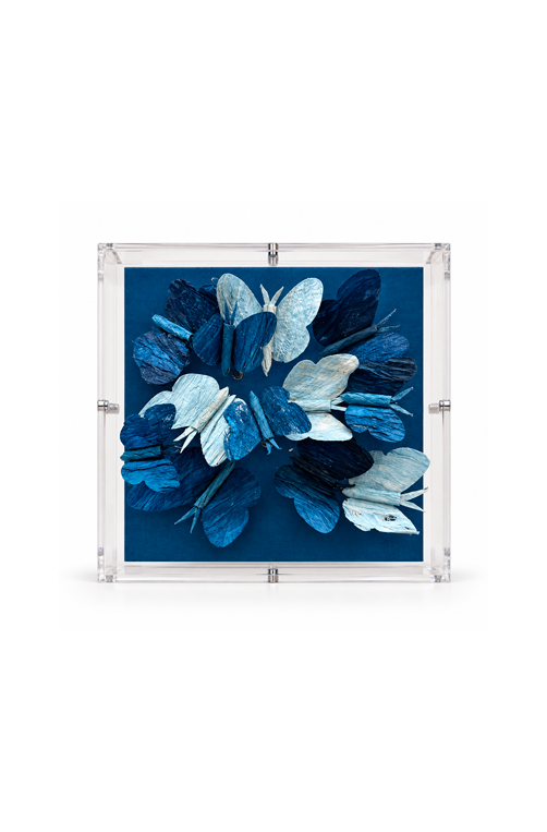 Caixa Decorativa Borboleta Azul em Acrílico