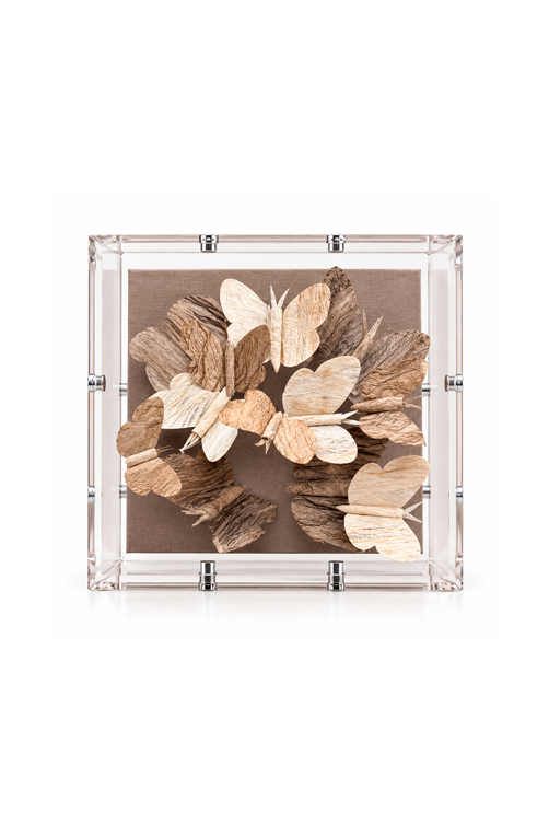 Caixa Decorativa Borboleta Fendi Transparente em Acrílico
