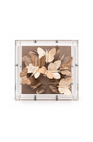 Caixa Decorativa Borboleta Fendi Transparente em Acrílico