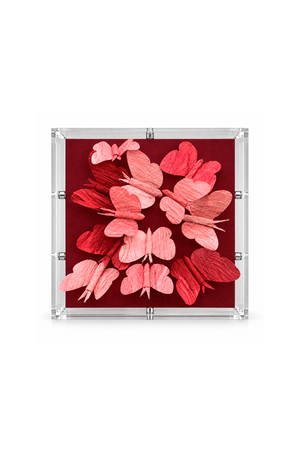 Caixa Decorativa Borboleta Rosa em Acrílico