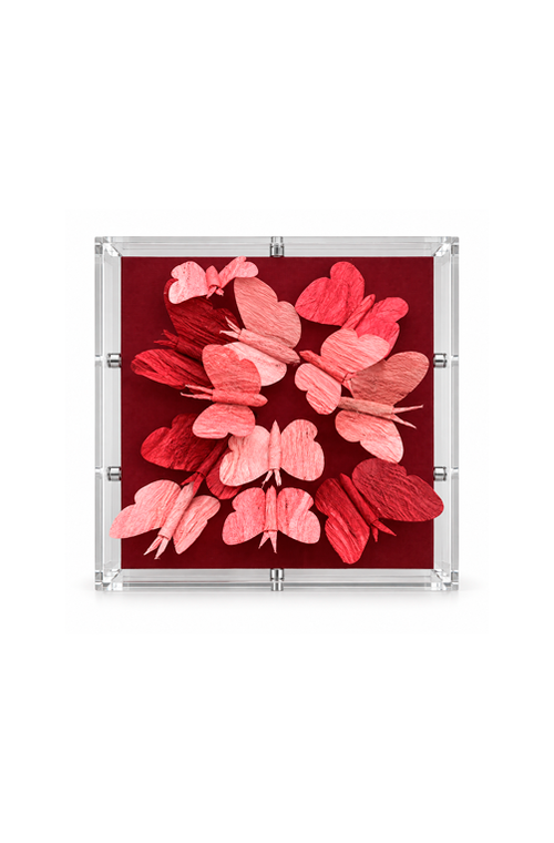 Caixa Decorativa Borboleta Rosa em Acrílico