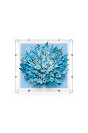 Caixa Decorativa Dália Azul em Acrílico