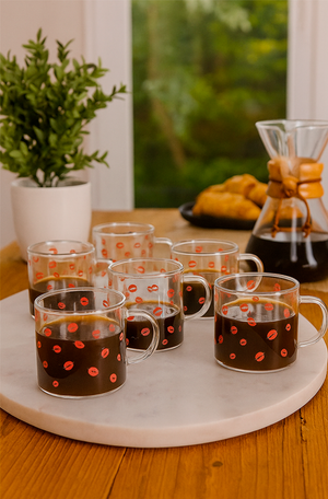 Conjunto de Caneca em Vidro Borosilicato 6 Peças 125ml