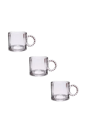 Conjunto de 3 Caneca Bubbly em Vidro 340ml