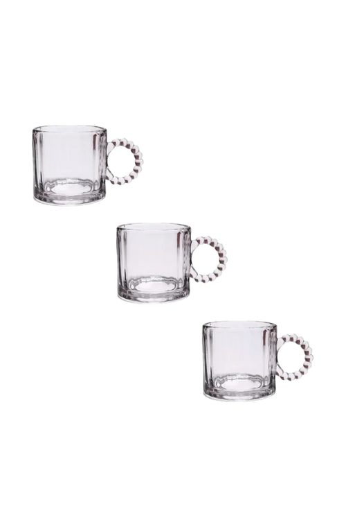 Conjunto de 3 Caneca Bubbly em Vidro 340ml