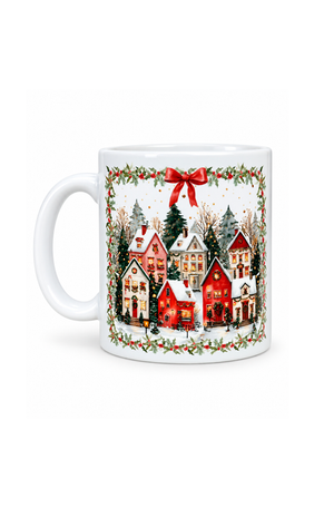 Caneca Natalina Feliz Natal com Duas Estampas 325ml