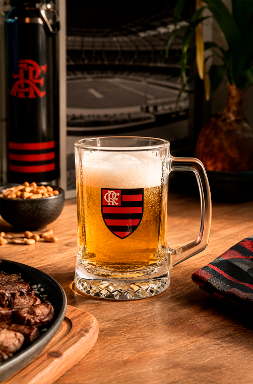Caneca de Chopp Flamengo em Vidro 345ml