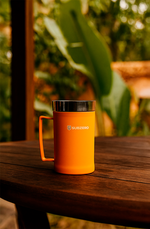 Caneca Sub Zero em Aço Inox com Alça 500ml