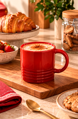 Caneca Le Chef Vermelho em Cerâmica 180ml