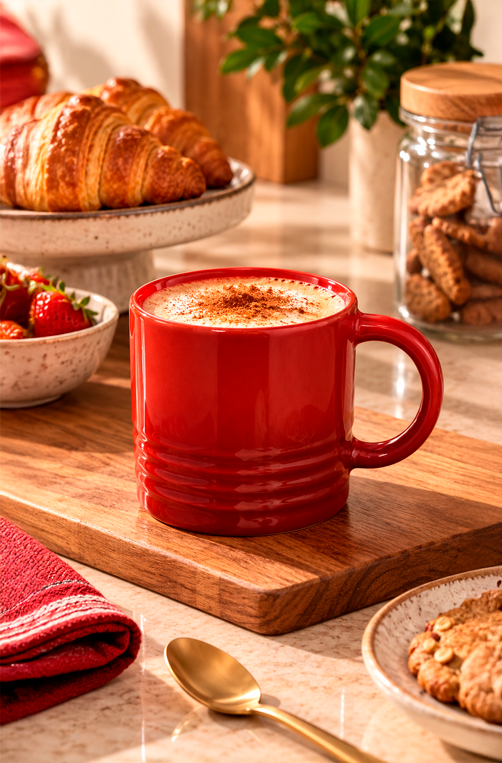 Caneca Le Chef Vermelho em Cerâmica 180ml