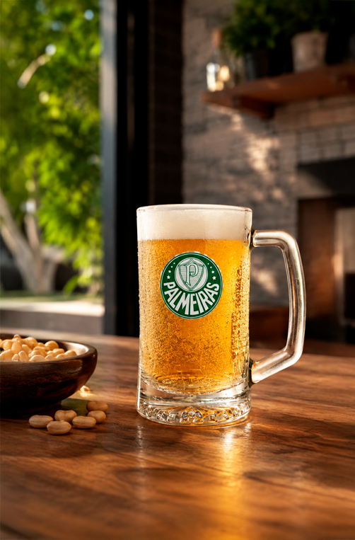 Caneca de Chopp do Palmeiras em Vidro 345ml