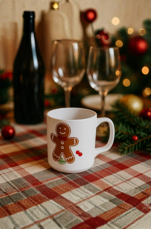 Caneca Natalino Xadrez de Melamina