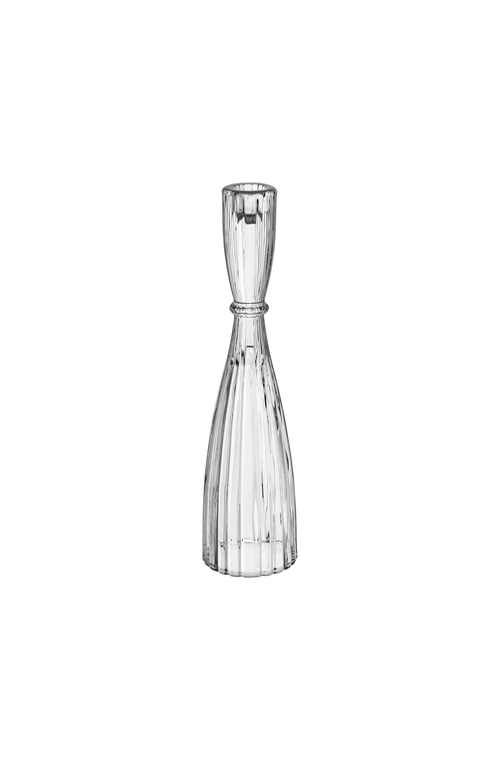Castiçal Transparente em Vidro 30cm