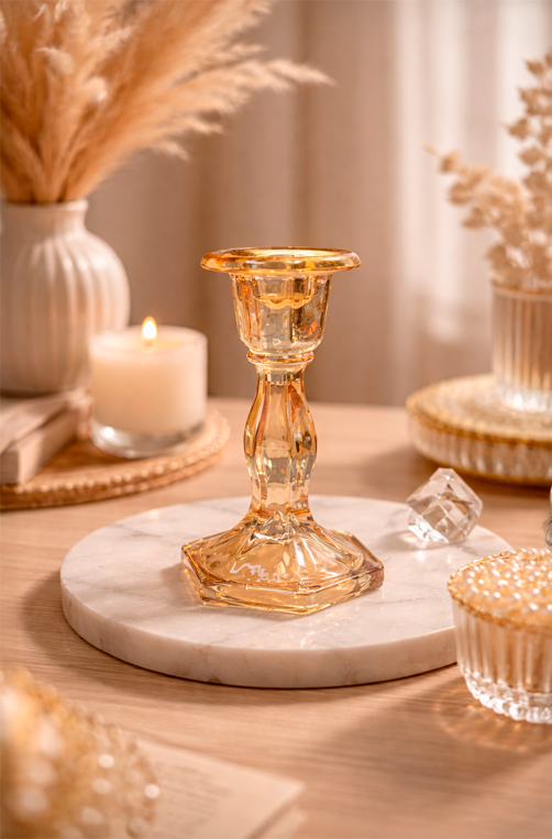 Castiçal Royale Âmbar Pequeno