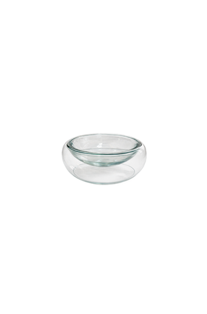 Centro de Mesa Aura em Vidro Duplo Transparente