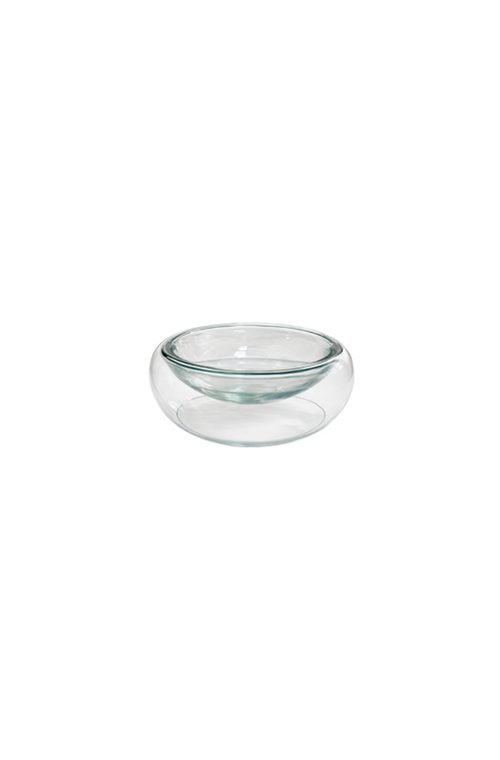 Centro de Mesa Aura em Vidro Duplo Transparente