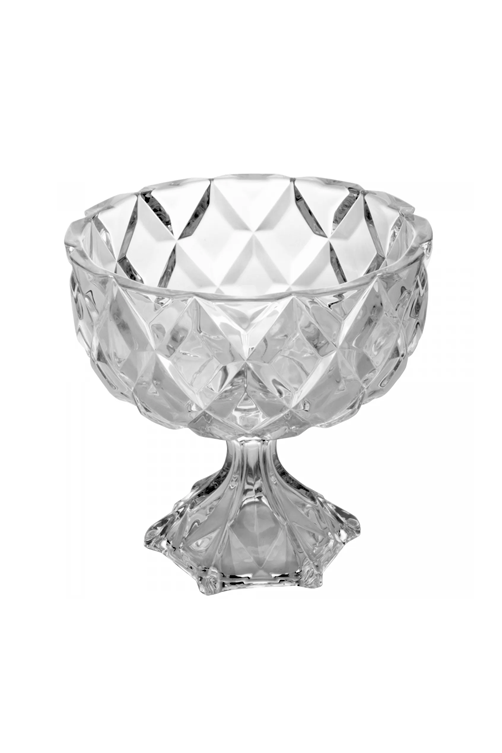 Centro de Mesa Decorativo com Pé Deli Diamond de Cristal