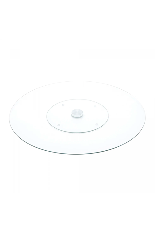 Centro de Mesa Giratório de Vidro Temperado 45cm
