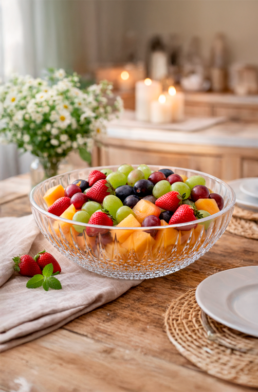 Centro de Mesa de Cristal Queen