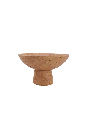 Centro de Mesa Decorativo Estilo Travertino Bege em Cimento