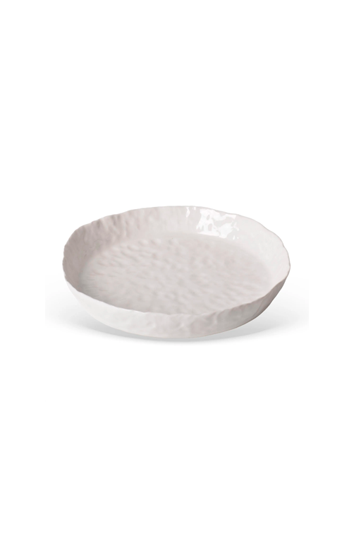 Centro de Mesa Decorativo Branco em Cerâmica 27cm