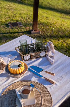 Cesto Pandan Flor em Fibra