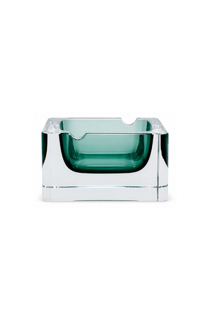 Cinzeiro Estilo Murano Verde em Vidro 10cm