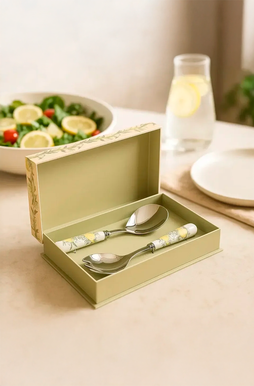 Conjunto de Talheres para Salada Limone em Aço 2 Peças