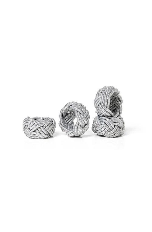 Conjunto de Anel de Guardanapo Tramê Silver 4 Peças