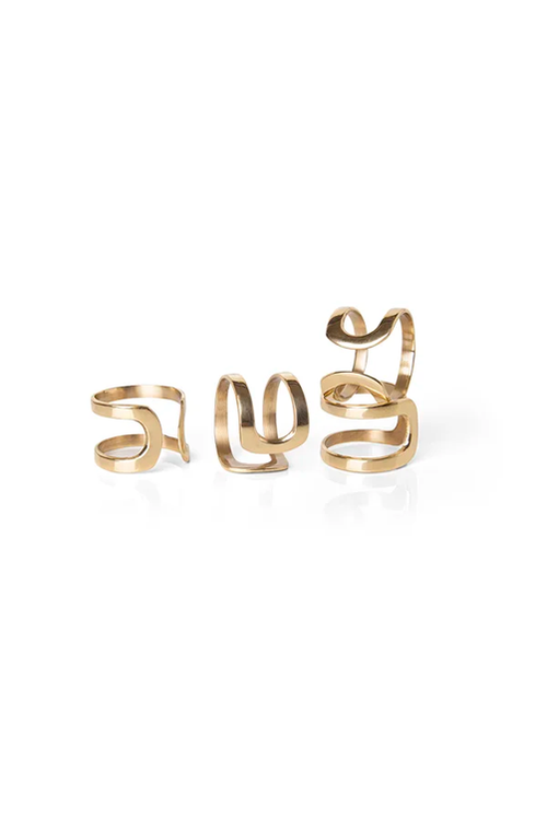 Conjunto de Anel de Guardanapo Lune 4 Peças