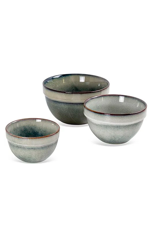 Conjunto de Bowls Areia Oceano em Cerâmica 3 Peças