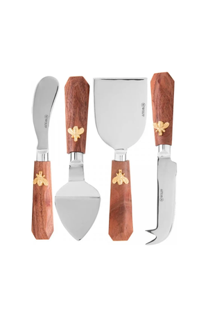 Conjunto para Queijo New Bee em Inox 4 Peças