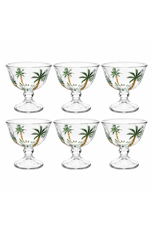 Conjunto de Taças para Sobremesa Palm Hand Painting 180ml 6 Peças