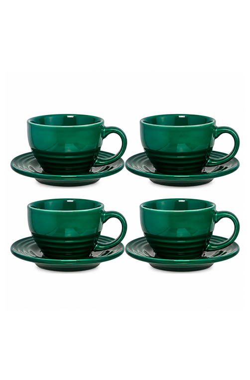 Conjunto de Xicaras Le Chef com Pires Verde 160ml 4 Peças