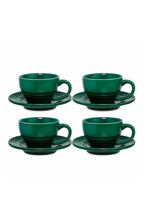 Conjunto de Xicaras Le Chef com Pires Verde 90ml 4 Peças
